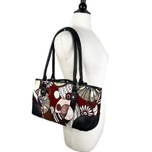 Brighton Y2K Matisse Canvas Shoulder Bag Purse Multi Color Floral H5080K